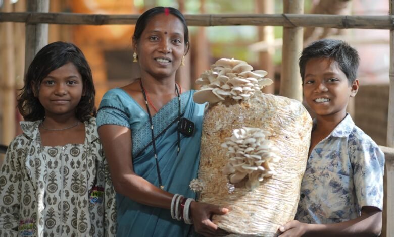 BALCO: Gangotri's life changed with BALCO's "Unnati" project...! From a laborer to a "Mushroom Didi"