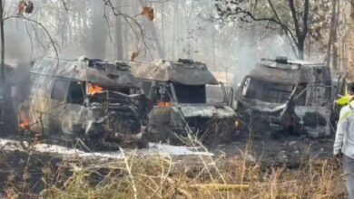 Fire in Hospital: A massive fire broke out in the Korba District Medical College Hospital campus...! Half a dozen condemned ambulances burned to ashes.