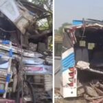 Horrific Road Accident: A horrific road accident late last night on the Raipur-Ratanpur National Highway…! A trailer and a Scorpio collided head-on… 6 passengers died… watch the video here