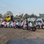Congress Protest: Road Blockade in Korba! Congress Demonstrates on the Streets—Traffic Comes to a Standstill; Long Jam Forms on Kusmunda Road.