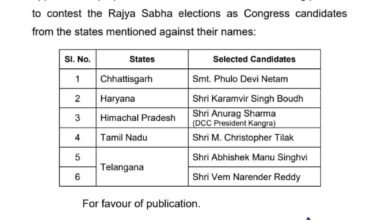Indian National Congress: Congress releases list of Rajya Sabha candidates...! See list here!