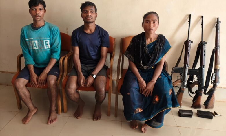 Naxalite Surrender: Breaking News! Three Maoists Surrender—Return to the Mainstream with Weapons.