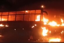 Bus Fire: Fire breaks out in a wedding party bus in Balod! Passengers jump to safety; major tragedy averted. Watch VIDEO here.