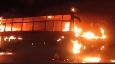 Bus Fire: Fire breaks out in a wedding party bus in Balod! Passengers jump to safety; major tragedy averted. Watch VIDEO here.