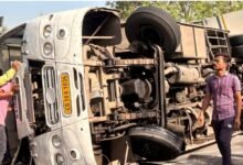 Bus Accident: Major Road Mishap in Chhattisgarh! Passenger-filled bus traveling from Korba to Saraipali overturns... Several injured.