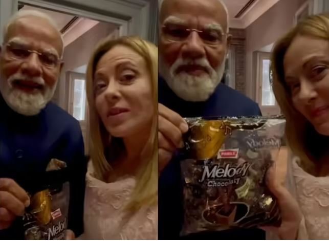 Modi Gifts ‘Melodi’ Toffee to Meloni: ‘Melody’ Diplomacy on Display in Rome! PM Modi gifts a toffee to Giorgia Meloni—video goes viral on social media.