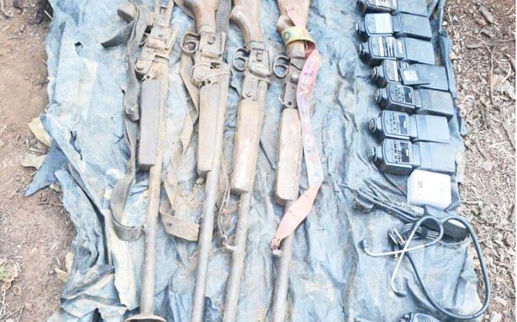 Naxal Operation: Naxalite Cache Hidden in the Forests of Abujhmad! BSF Recovers Guns, Detonators, and Explosives.
