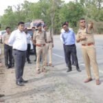 Inspection of the National Highway: Collector and SP Inspect Black Spots on the Katghora-Chotiya NH-130.