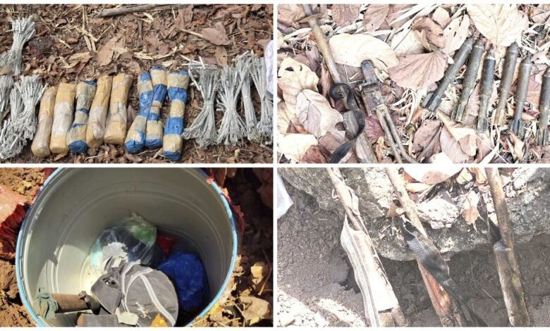 Naxal Operation: Major Action by Security Forces on Kanker-Narayanpur Border! Dangerous Naxal Cache Recovered from the Jungle