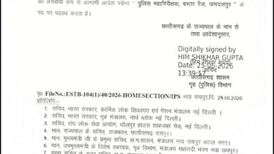 Police Transfer: Major reshuffle in Chhattisgarh Police... Bastar Range gets a new IG... Badrinarayan Meena to take charge.