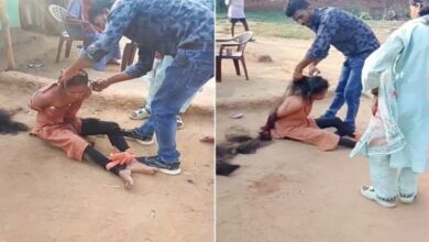 Shaming Humanity: Humanity put to shame in Koriya...! Wife's head shaved, face smeared with soot, and forced to drink urine... Video goes viral.