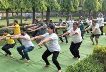 International Yoga Day 2026: A unique initiative by women journalists in Korba...! Hundreds of women gathered at Pushpalata Udyan on Yoga Day.