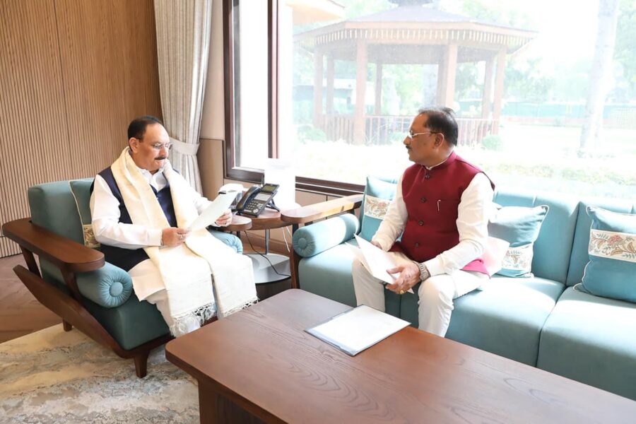 Delhi Meeting: CM Vishnu Deo Sai met J.P. Nadda...! A major meeting regarding Chhattisgarh... indications of significant decisions on health services and agricultural supplies.
