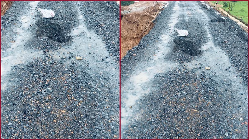 NH Road Closed: Rain cripples the highway! NH-163 diversion washed away... Chhattisgarh-Telangana connectivity completely halted.