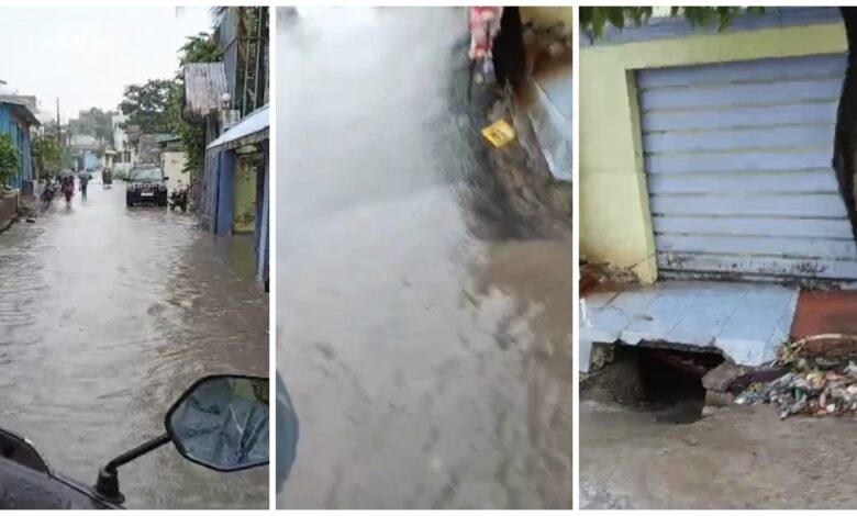 Korba Waterlogging: Municipal Corporation's claims washed away in the very first rain! Korba's roads turned into swimming pools... After watching the video, people asked, "Is this the extent of the preparations?"
