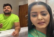 Anjana Singh vs Khesari Lal Yadav: Anjana Singh lashes out during an Instagram Live session! She issues a challenge while brandishing a slipper and levels serious allegations.