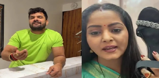 Anjana Singh vs Khesari Lal Yadav: Anjana Singh lashes out during an Instagram Live session! She issues a challenge while brandishing a slipper and levels serious allegations.