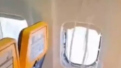 Flight Window Breaks: Major mid-air mishap averted! Passenger's head and shoulder pulled outwards after window shattered... wife turned guardian angel.