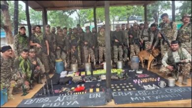 CRPF Operation: Major success for security forces in Bijapur...! Naxal 'explosives bank' destroyed... 6 explosive dumps recovered from the forest.