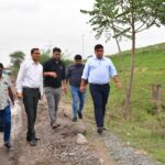 Road Construction: Korba Collector takes a tough stance on road construction! Conducted an inspection on foot; issued directives for repairs every 15 days and timely completion of work.