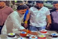 Birthday Celebration: Video of a birthday celebration in the middle of the road in Kanker goes viral! Cake cutting and fireworks marked the BJYM leader's birthday... questions raised regarding rule violations.