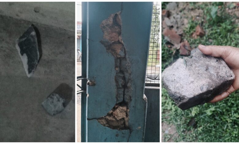 Korba shaken by SECL blasting...! Stones raining from the sky... cracks appearing in homes... villagers of Naraibodh living in fear.