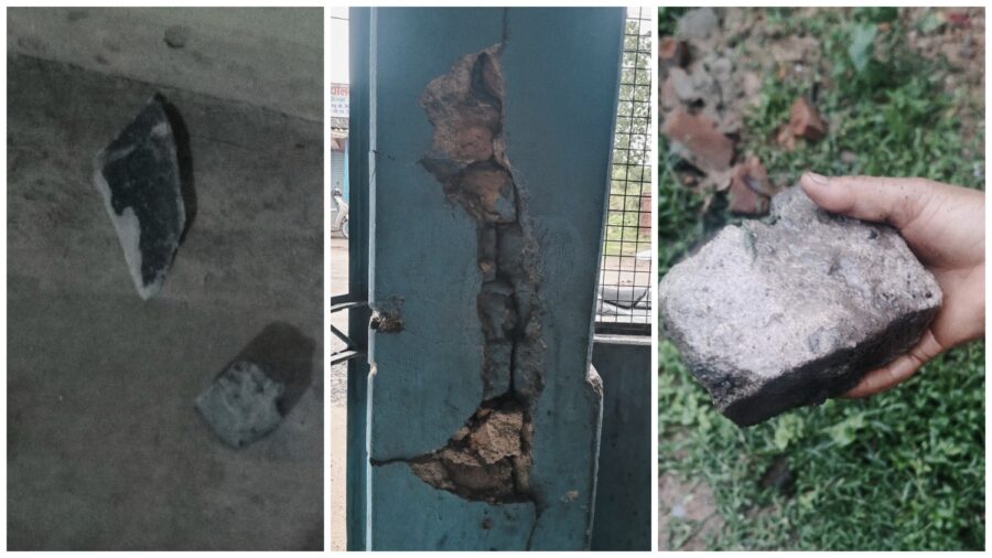 Korba shaken by SECL blasting...! Stones raining from the sky... cracks appearing in homes... villagers of Naraibodh living in fear.