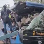 Telangana Bus Accident: Speeding tourist bus collides with a truck, 6 passengers killed; 43 people were on board, injured rescued using gas cutters; watch VIDEO.