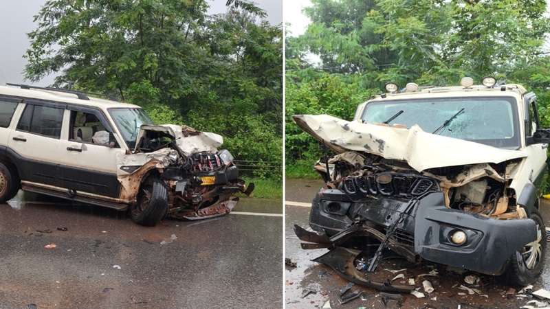 Minister's Convoy Accident: Major accident involving Kedar Kashyap's convoy! An Innova rammed into two escort vehicles; 3 security personnel injured.