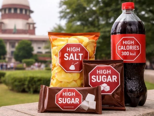 Warning Label on Packaged Food: Red mark to appear on packaged food; warnings for high sugar, salt, and fat content—here are the details of the FSSAI proposal.