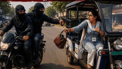 Teacher Robbery: Female teacher robbed at gunpoint in broad daylight in Durg! Miscreants stopped her e-rickshaw and assaulted her... Search intensified using CCTV footage.