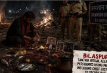 Tantric Ritual Involving Chief Justice's Photo: Tantric rituals at a cremation ground to secure bail...! A ceremony performed using the Chief Justice's photograph... causes a stir in Bilaspur.