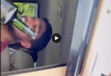 Korba Viral Video: Dangerous stunt for a 'Reel' at the Korba helipad! Young man leans out of a moving Bolero holding a liquor bottle; driver arrested.