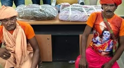 Ganja Seized: Cannabis smuggled while disguised as a sadhu; RPF nabbed two accused with 15.54 kg of cannabis worth ₹7.77 lakh.