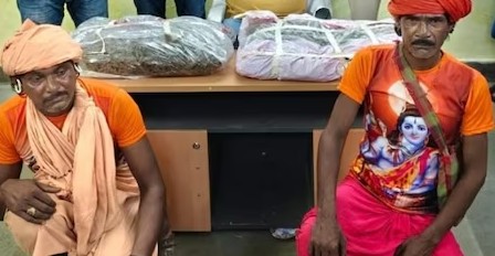 Ganja Seized: Cannabis smuggled while disguised as a sadhu; RPF nabbed two accused with 15.54 kg of cannabis worth ₹7.77 lakh.