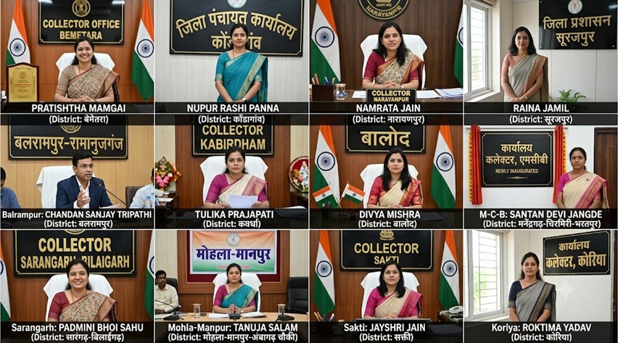 List of Female District Collectors in Chhattisgarh: Women IAS officers helm 12 districts; new postings in 3 districts—check the full list.