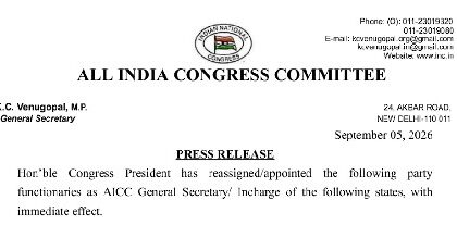 Congress New Appointments