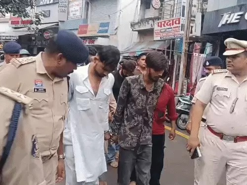 BSP Khaparganj Stone-Pelting: 4 arrested, including Sohail Khan; police paraded the accused; 9 police personnel, including the TI, had sustained injuries.